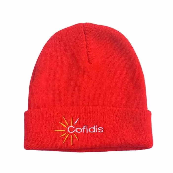 Fasion Skull Beanie Custom Winter Cap Warm Unisex Embroidered Logo Knitted Cap