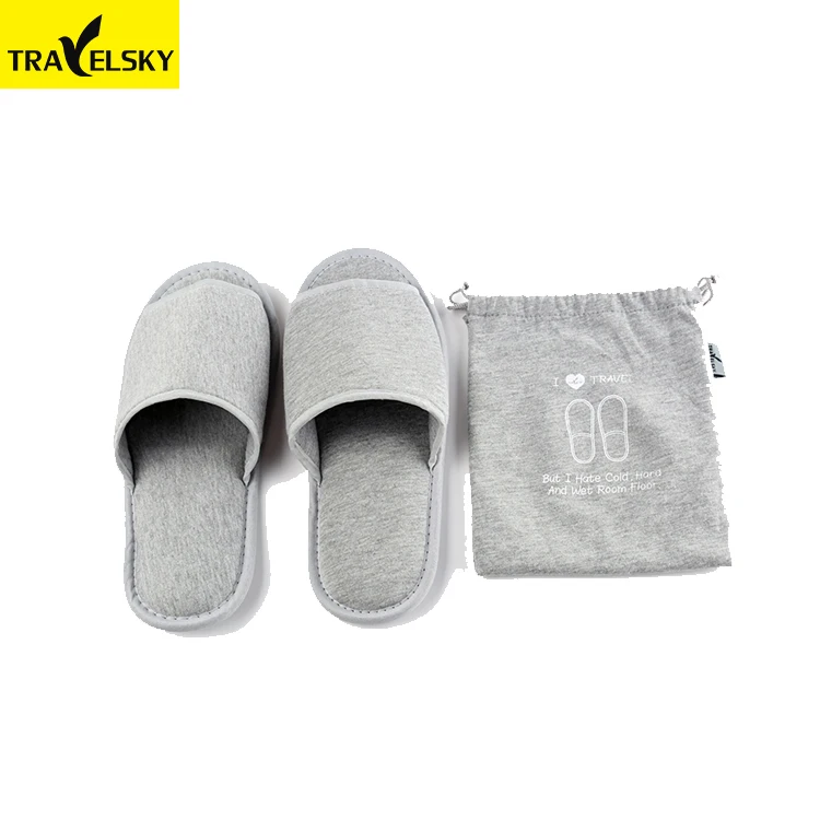 Travelsky Cheap personalized disposable hotel traveling foldable women winter indoor wholesale hotel slippers