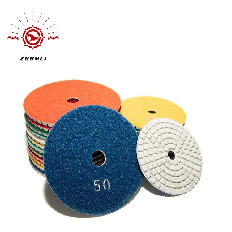 High Efficiency 100mm Stone Polish Pad Polishing Pad 3 Step Polishing Pad For Granite,Marble