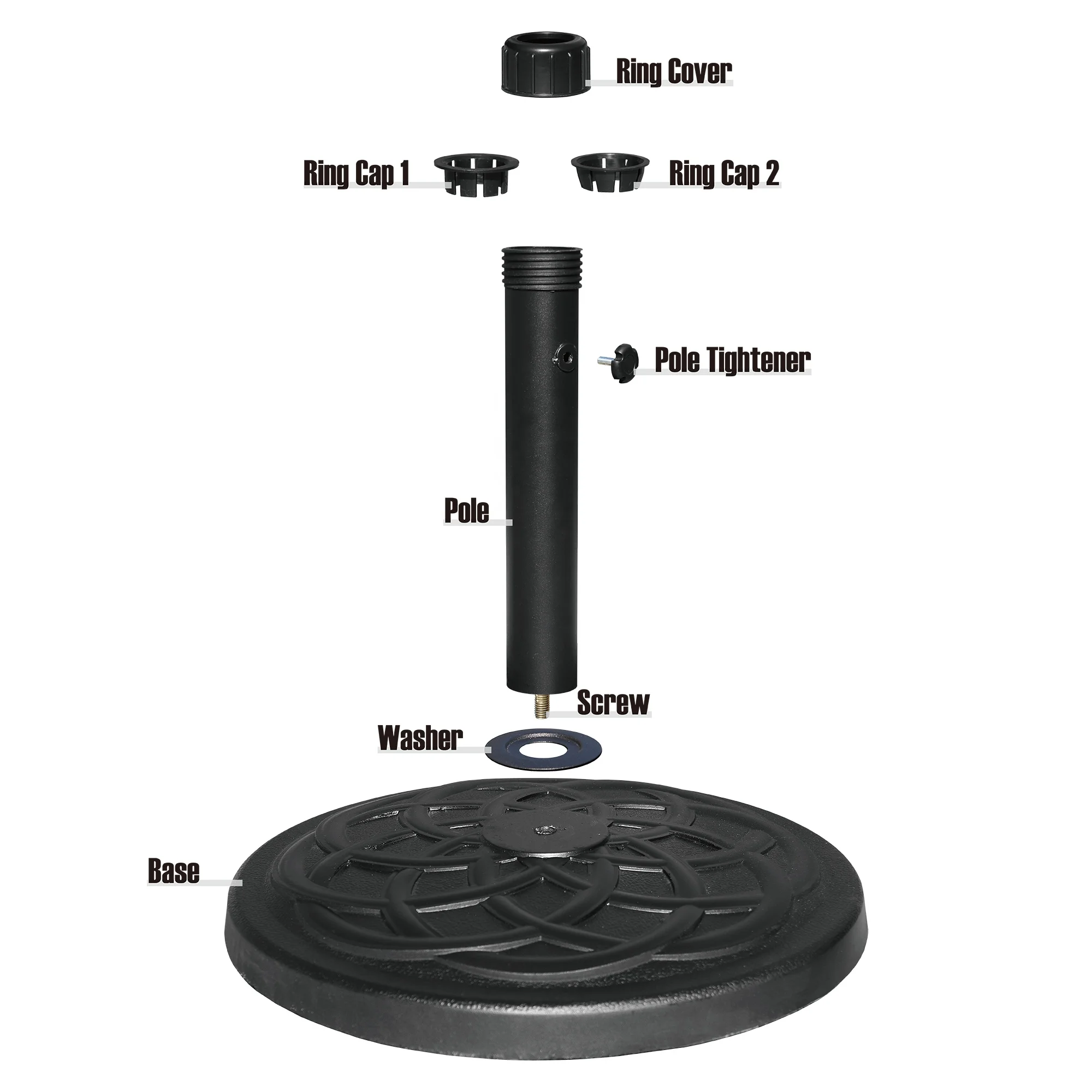 32LB Garden Outdoor Cast Stone Heavy Concrete patio umbrella base Umbrella parasol Base Umbrella Stand