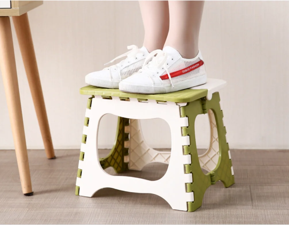 Складная скамейка для дома и поезда для хранения на улице, Детская скамейка, портативная скамейка, пластиковый многофункциональный складной ступенчатый табурет