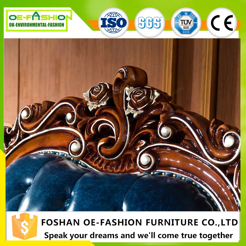 Solid wood carving corner living room sofa in the home furniture