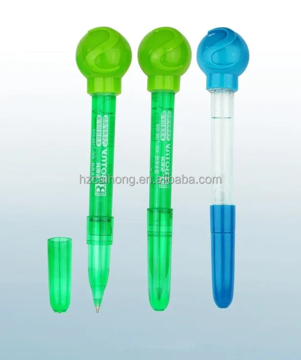 2016 best selling self-inking stamp bubble pen with led light