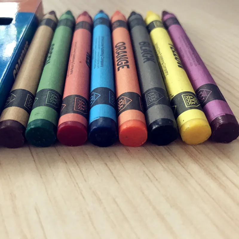 Wholesale 8 Pack Non Toxic Wax Crayon 8 Packs