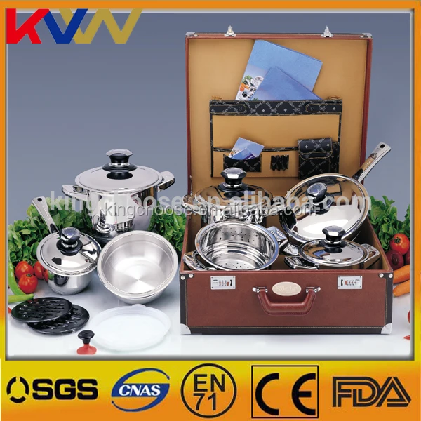 China manufacturer low price stainless steel amc cookware list for dinner set