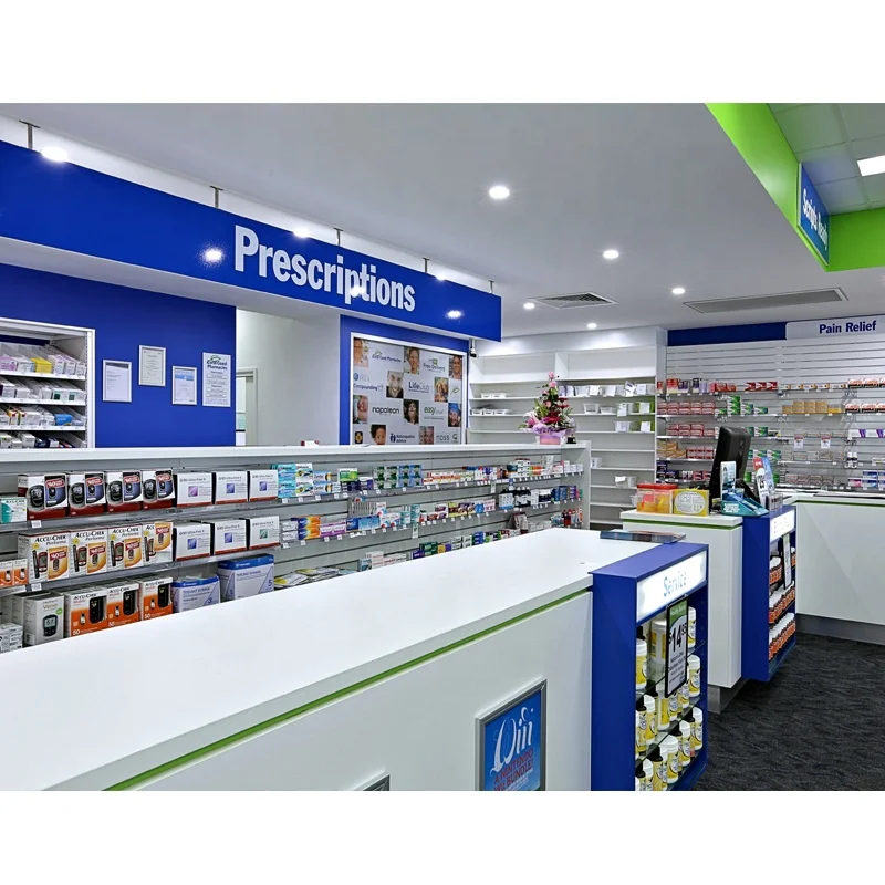 LUX Customized Pharmacy Drugstore Display Furniture Designs And Interior