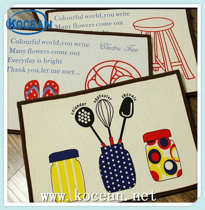 печатные коврик для ванной, циновка двери, половой коврик