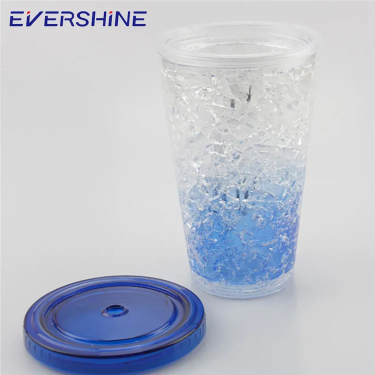 Trending sport products promotional double layer 16 oz plastic cup with straw