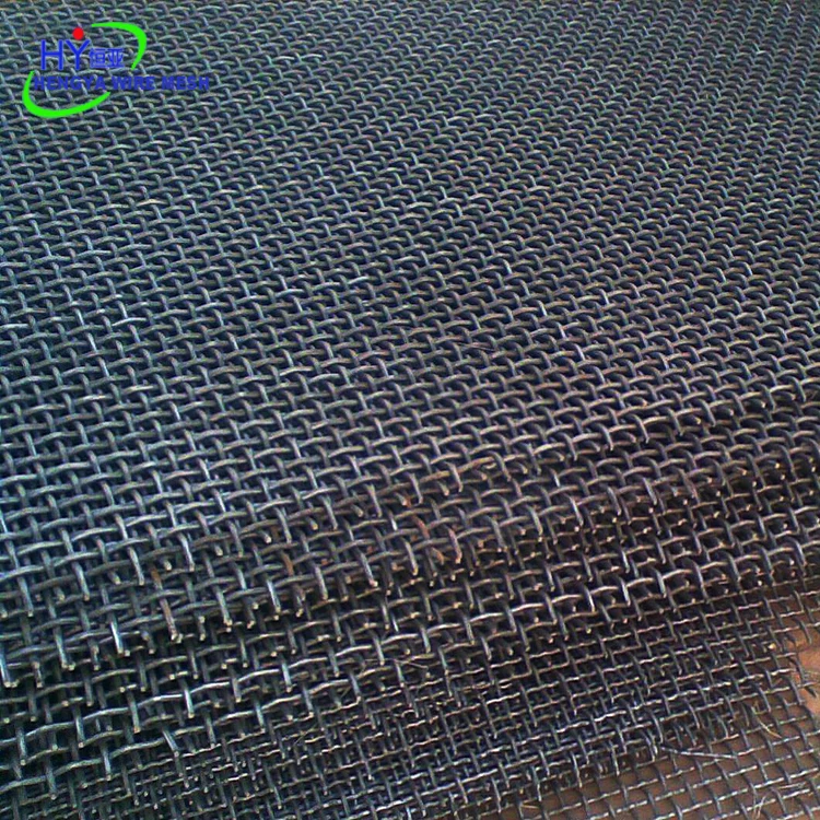 Черная картонная стальная проволочная сетка из углеродистой стали для просеивания породы сетка