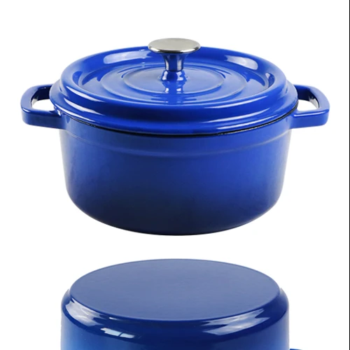 QULENO cast iron round enamel pots cast iron pot