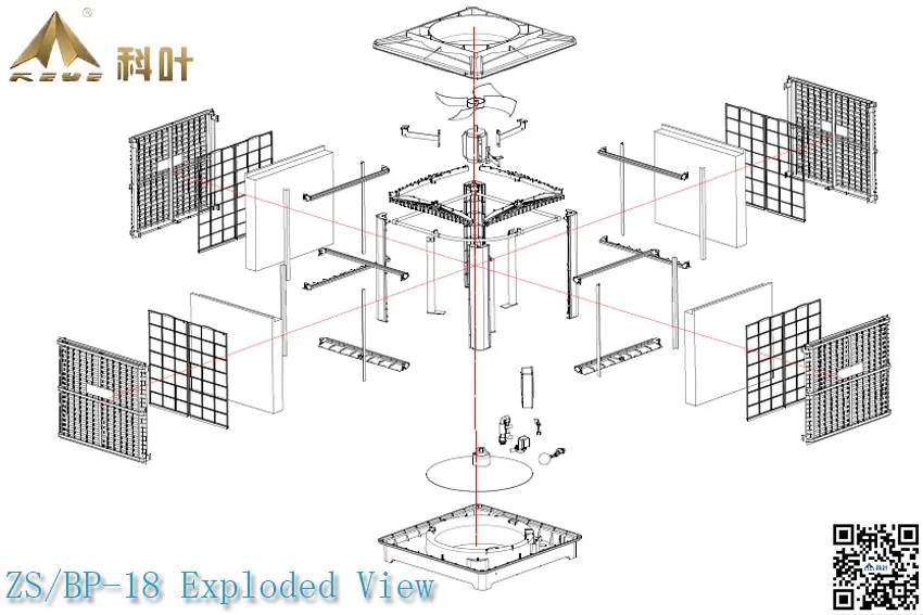 KEYE made in china air conditioner ZS/BP-18 evaporative cooler