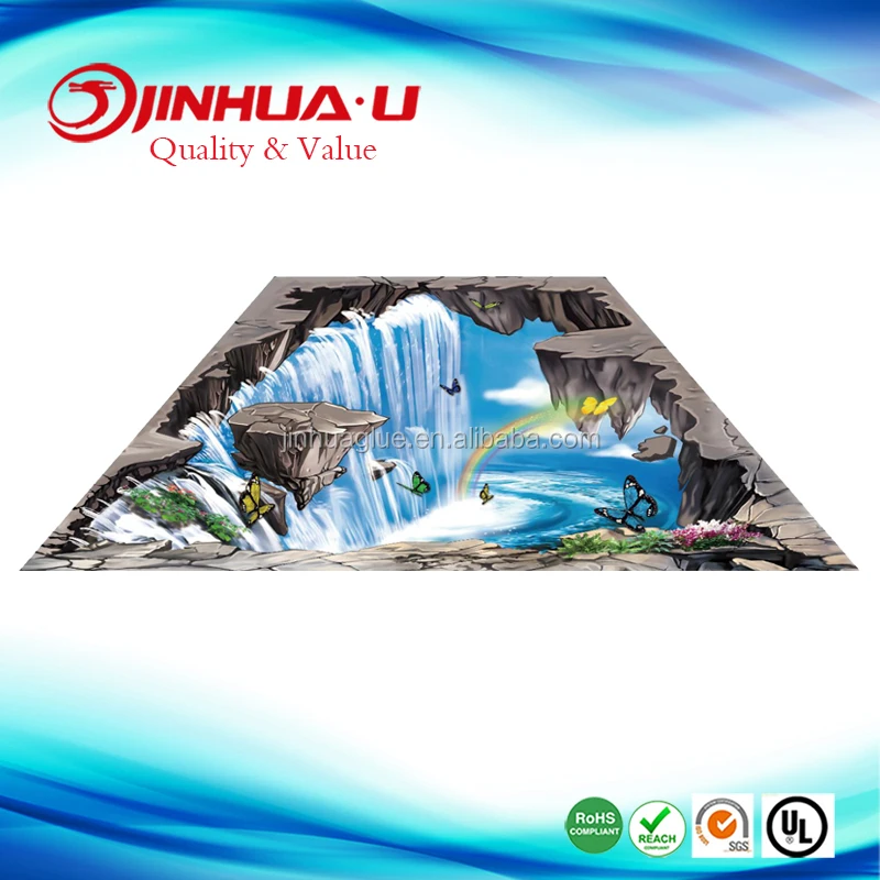 Factory Quality Guarantee 3D Sticker Epoxy Paint Floor For PVC Logo Design