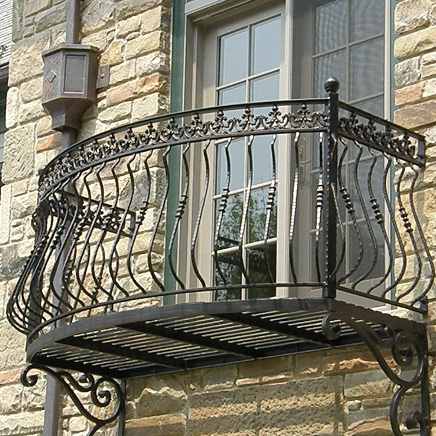 decorative wrought iron balcony