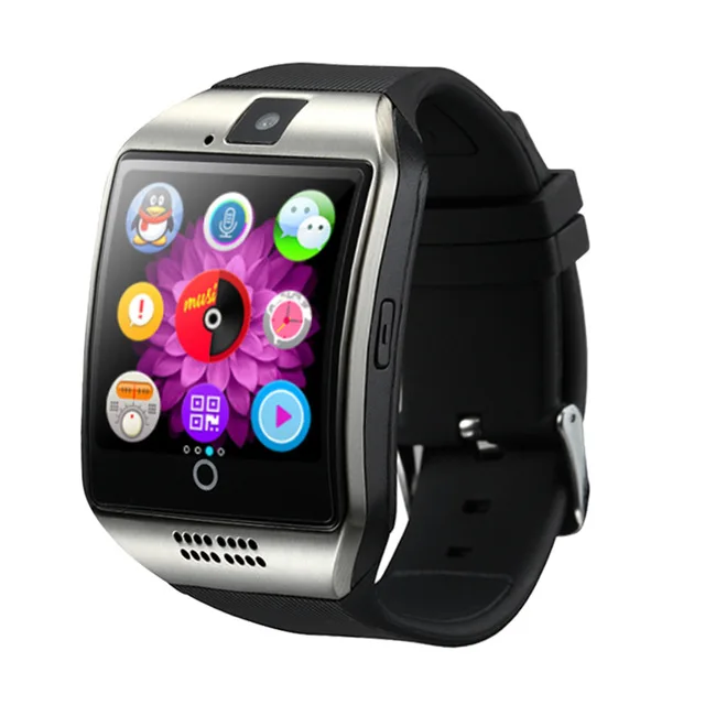 Wholesale Q18 Smart Watch with Camera Blue tooth Wristwatch SIM Card Support Multi Language for Android IPhones