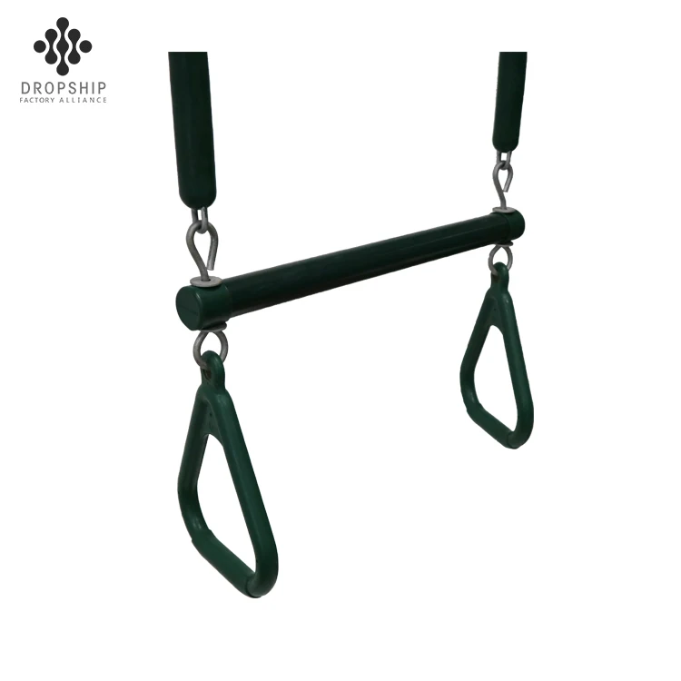 SA-148 2022 Hot sell good quality  Kids playing  set with triangle rings trapeze bar with rope wooden trapeze bar swing