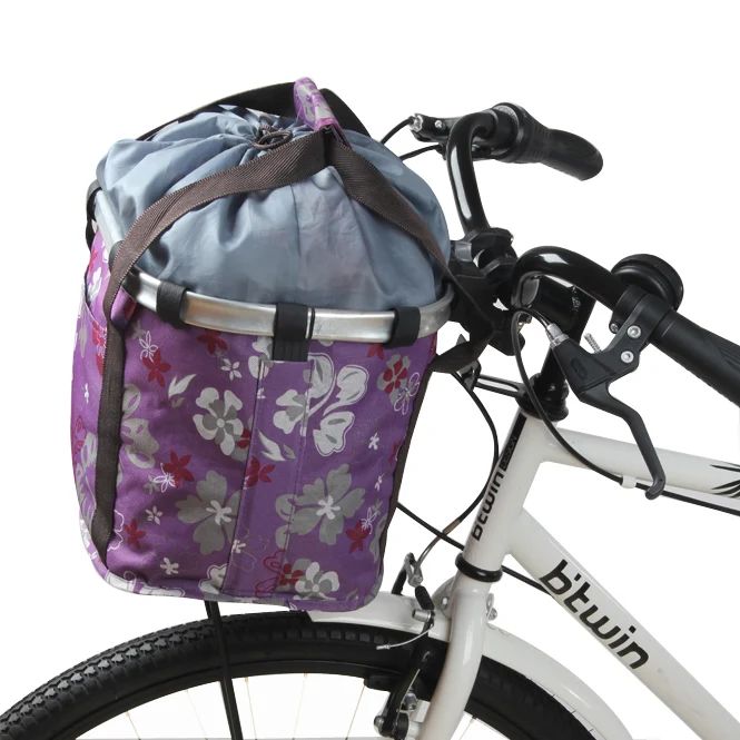 25L multifunctional portable colorful  bicycle basket handlebar bag