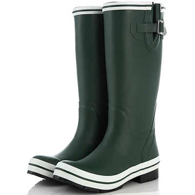 Factory Protector Print Design Black Water Proof Rubber Shoes Men Gum Boots