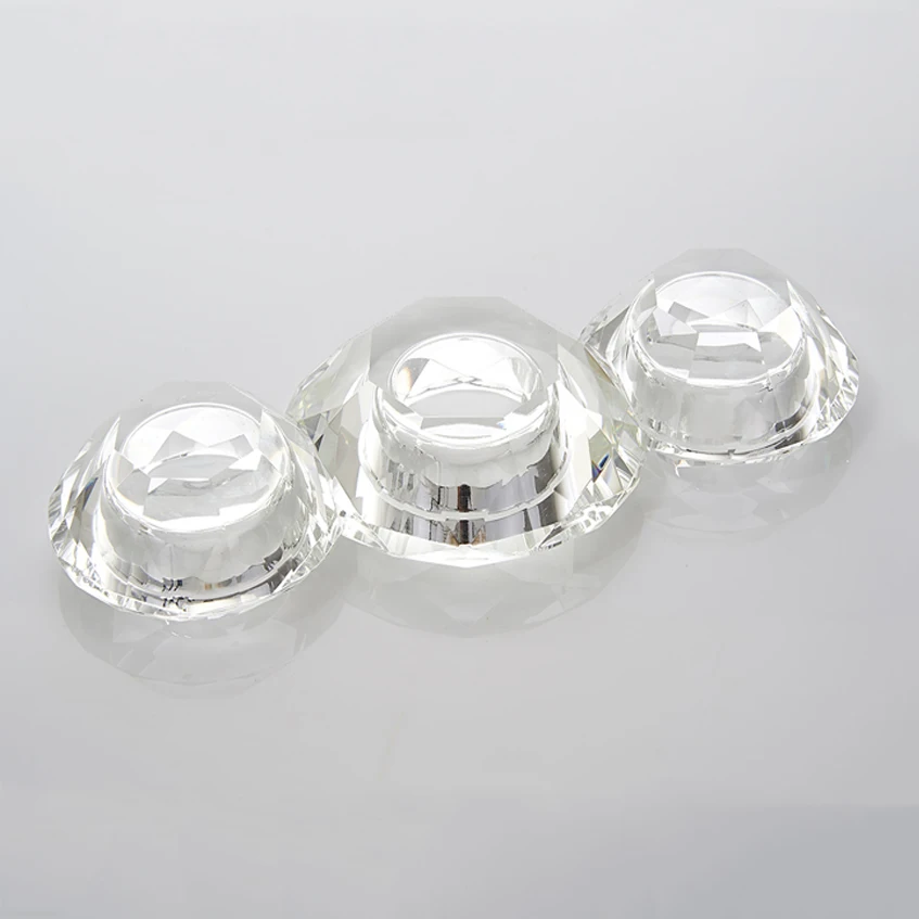 Custom Empty Luxury Heat Resistant Glass Lotus Supplies Crystal Halloween Candle Holders, Lanterns And Candle Jars Bowls