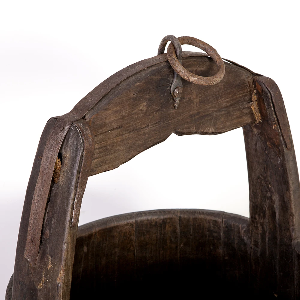 Antique wooden garden wholesale home decoration pieces accessories bucket