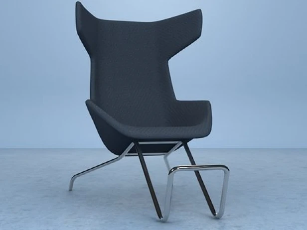 
Hot sale home furniture OX shape Take A Line For A Walk Chair swivel armchair with ottoman 