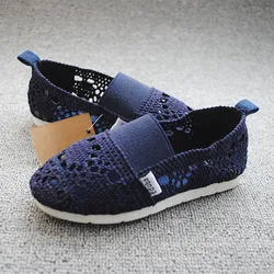 E11-3 Wholesale New Fashion Lace Edge Design Hollow Loafer Kids Shoes  girls sandal shoes 2 dollars per pair