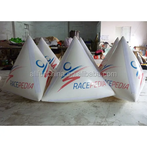 giant inflatable air marker buoy inflatable floats triangular shape for water advertising custom logo size color
