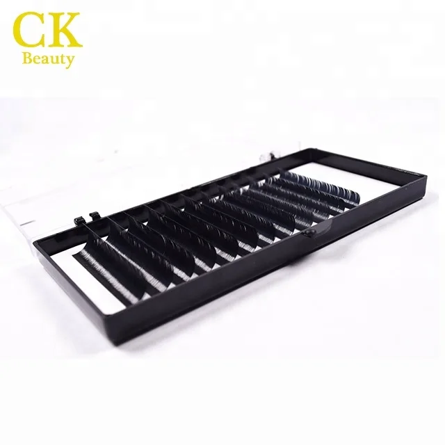
CK beauty eyelashes 100% handmade soft silk volume eyelashes extension matte black mink eyelashes extension 