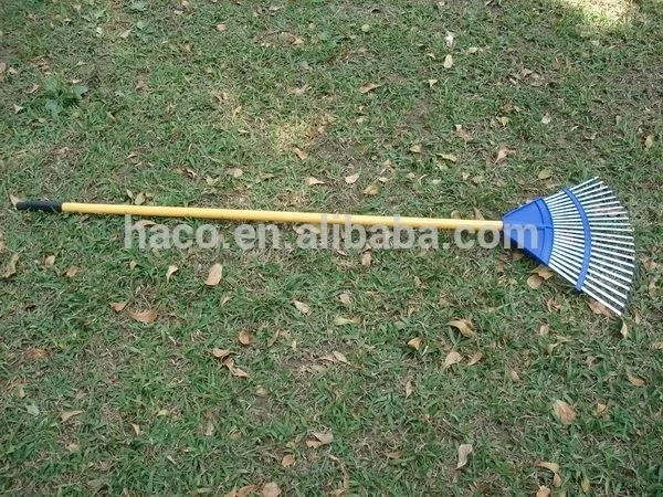 
22 tine high quality metal garden leaf rake garden leaf rake grabber 