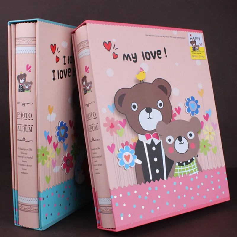 Мультфильм фотоальбом в 7 дюймов настольная лампа творческих детей Рост Альбом Семья памяти для влюбленных интерстициальной фотоальбом