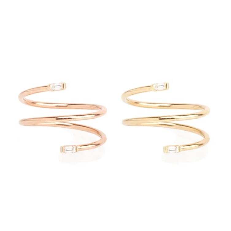 Gemnel Fashion 925 sterling silver jewelry 18K plated dainty new design finger ring