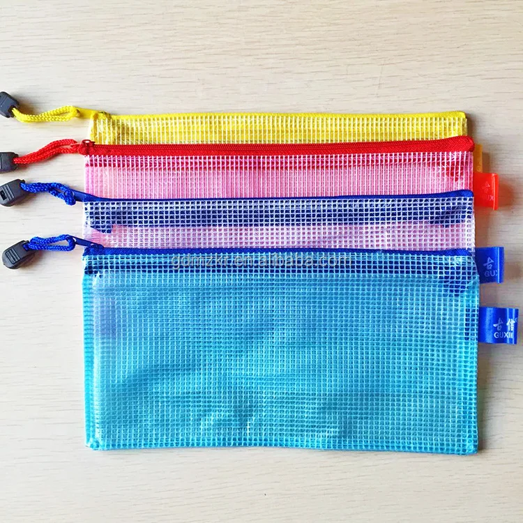 Оптовая продажа, индивидуальная упаковка для ручек, ПВХ сетчатый тканевый пенал и сумка