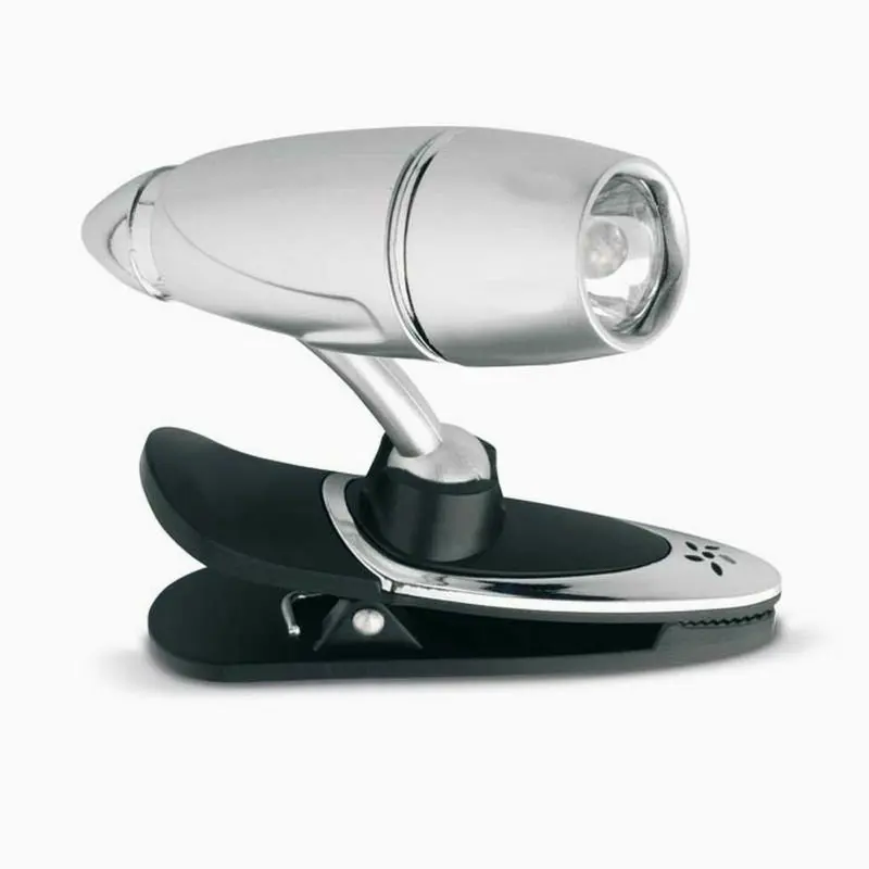 led reading book clip light