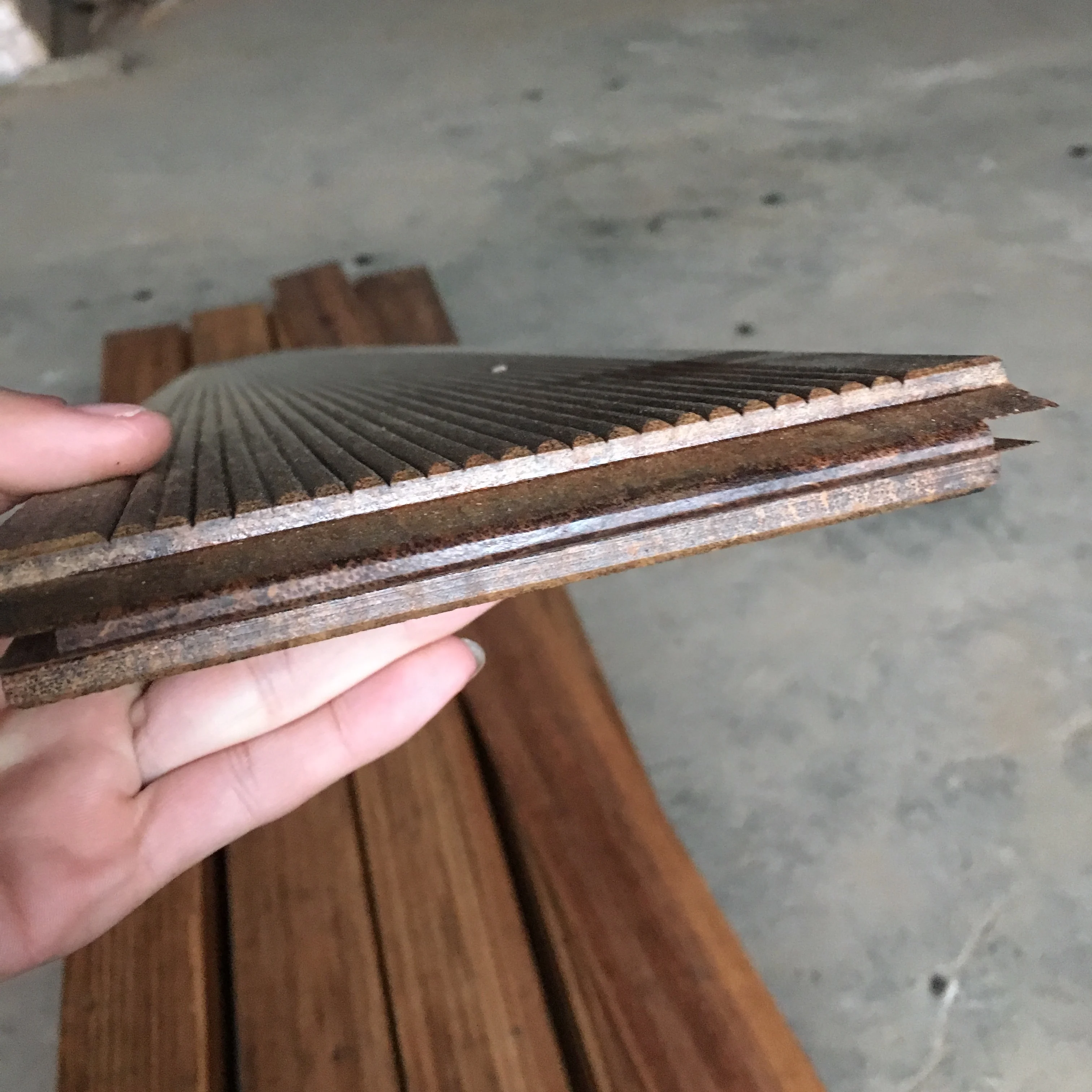 High Anti-mildew with Test Report Outdoor Bamboo Decking with Tongue And Groove system