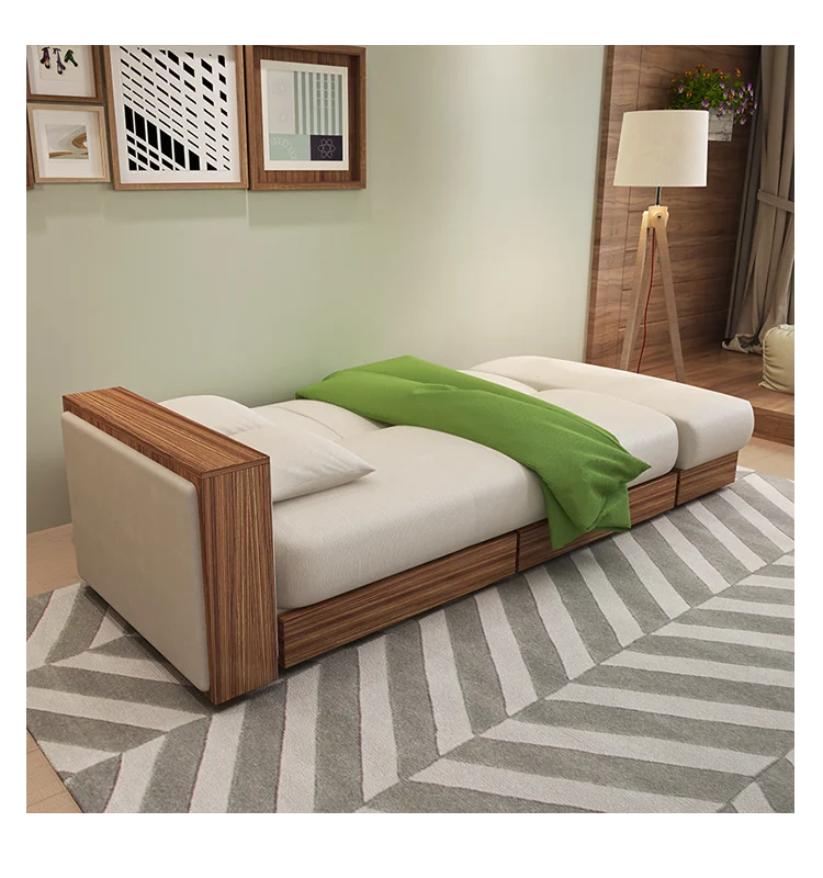 
2019 custom color fabric l shape sofa cum bed 