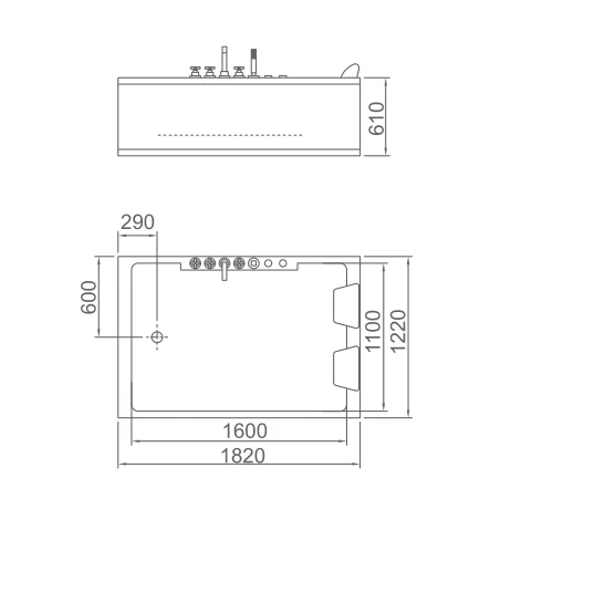 Q367 2 persons Cheap Portable Bathtub Whirlpool Massage Bathtub