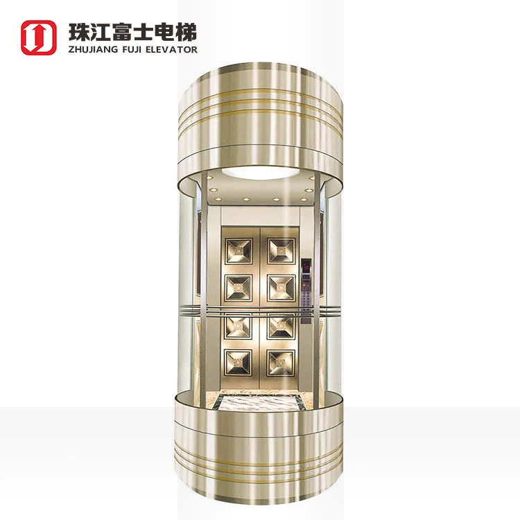ZhuJiangFuji Brand Panoramic Sightseeing External Commercial Vertical Passenger Elevator (60735613083)