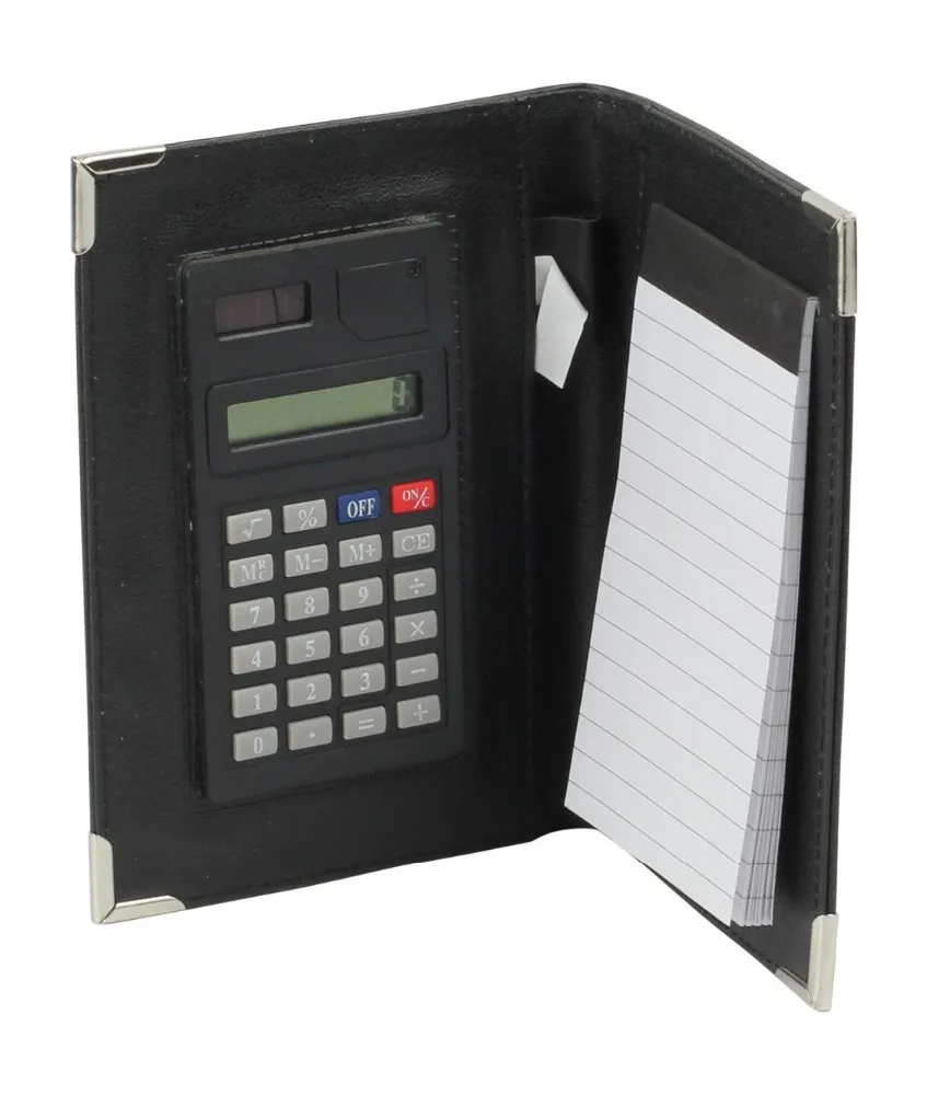 Mini Padfolio Organizer Jotter Notepad with Calculator