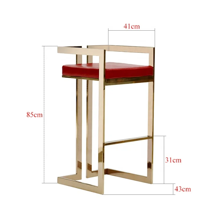 American white stainless steel titanium gold plated Mongolian wool bar chair