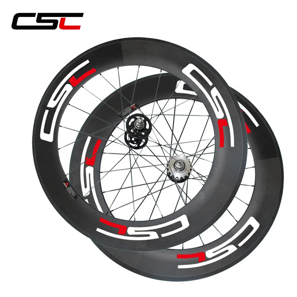 700C 88mm Tubular Carbon Fiber Track Bicycle Wheet Flip Flop Bicycle wheelset