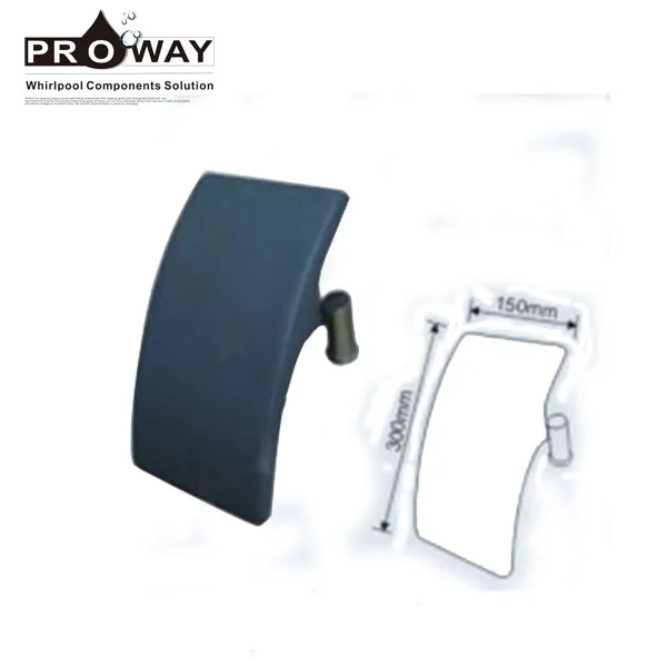 Comfortable Sanitary Ware Black Bath Pillow Bathtub Backrest Pillow