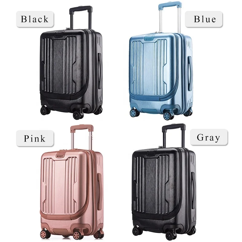2019 Popular abs suitcase zipper luggage set factory