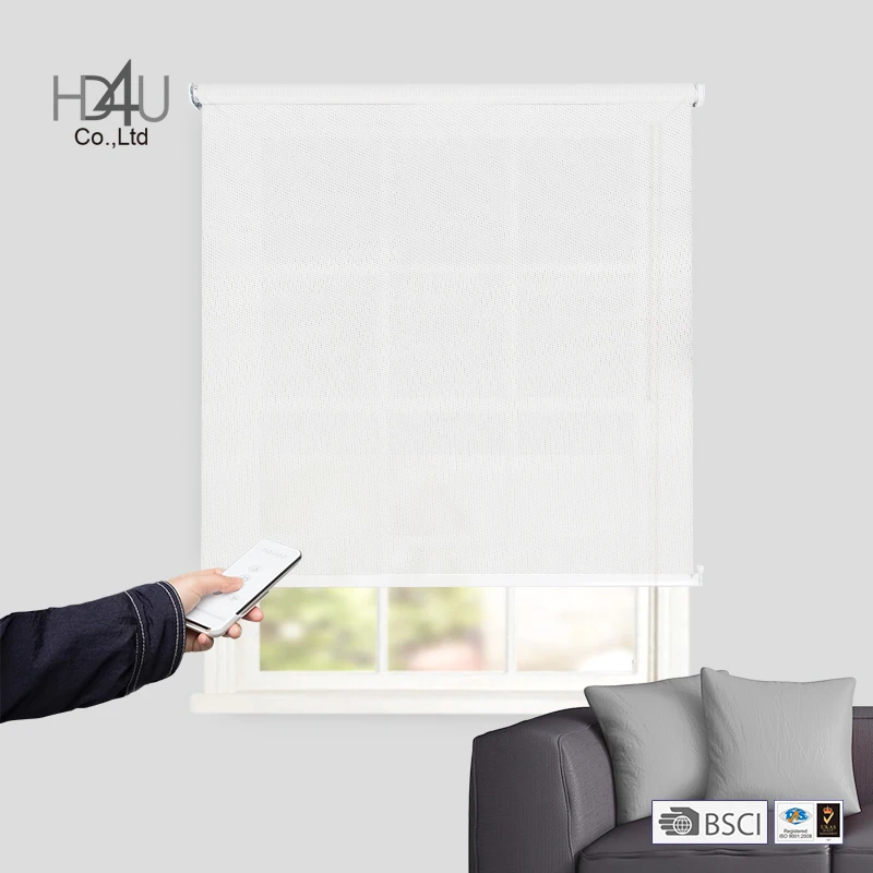 Motorized Smart  38mm Motor Rechargeable Window  Blinds Electric Roller Blinds