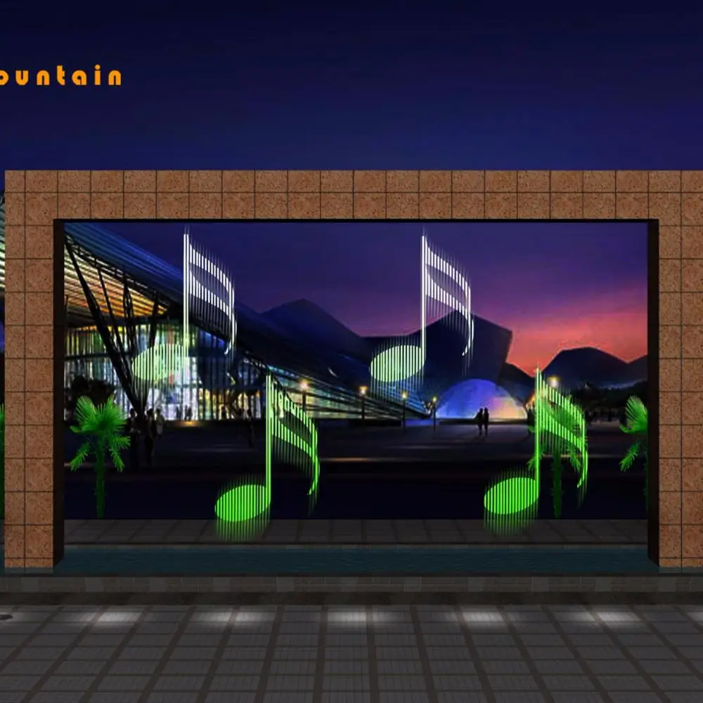 china high-tech digital water curtain water wall