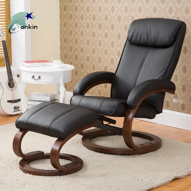 Living Room Furniture Sofa Leather Reclining Recliner Chair with Ottoman Recliner Sofa