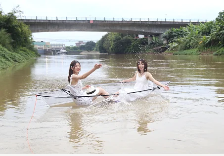 Traditional Plastic Clear Kayak Polycarbonate Transparent Canoe Kayak made in China