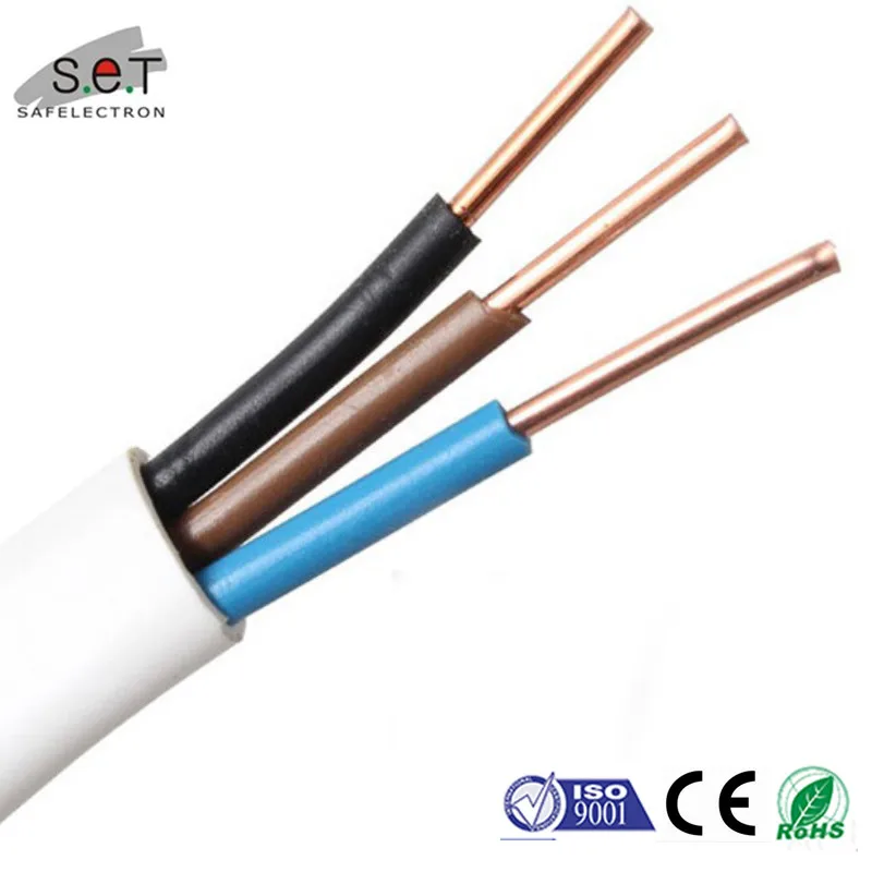 Flat TPS Cable Twin and Earth 2*2.5mm2+ 2.5mm2 PVC flexible house wiring electrical cable twin and earth flat cable and wire