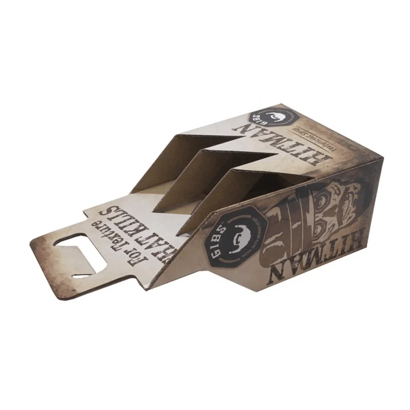 Printing Custom 6pack 4pack Bottles Beer Carrier Corrugated Cardboard Wine Box