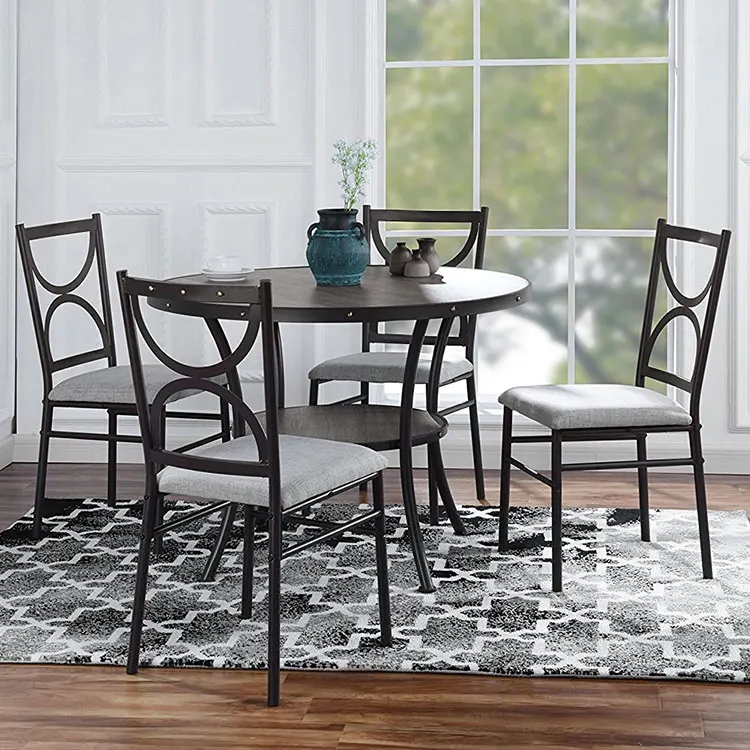 Dining Room Furniture Type Industrial Wood Metal Dining Table and Chair Set US $35-390 / Set