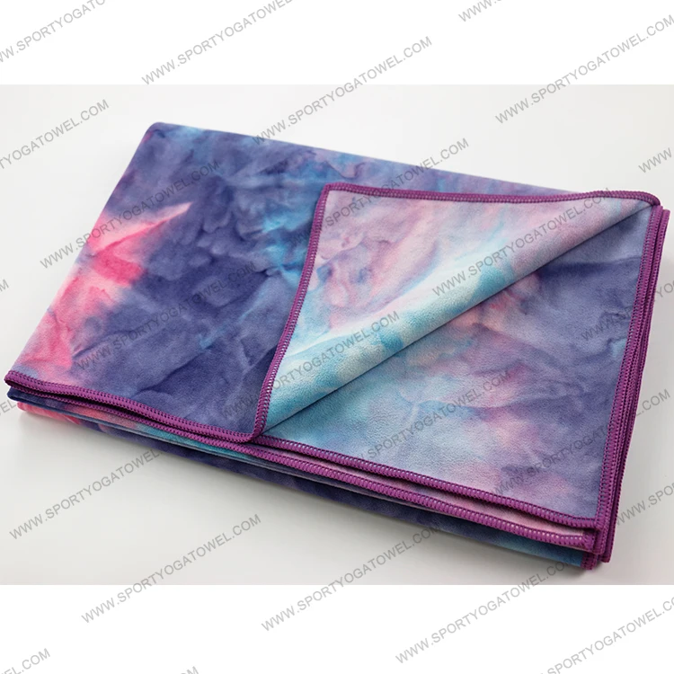 
Latest fashion suede tie dye non slip yoga mat for hot yoga equipment 