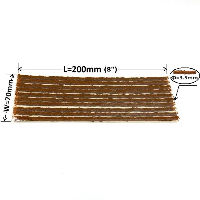 Sunsoul Insert Soft Seal Rubber Puncture String Tubeless Tire Repair Strip 6x200mm